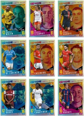 Match Attax Extra 23/24 Karten Limited 100 Club Black Edge Heritage Kings Energy