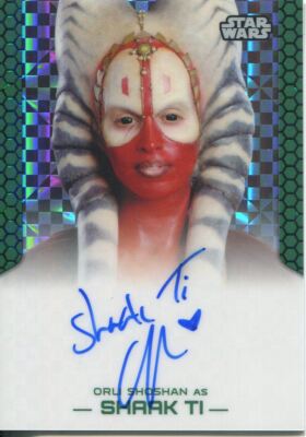 Star Wars Chrome Perspectives II X Fractor Autogramm Orli Shoshan als Shaak Ti