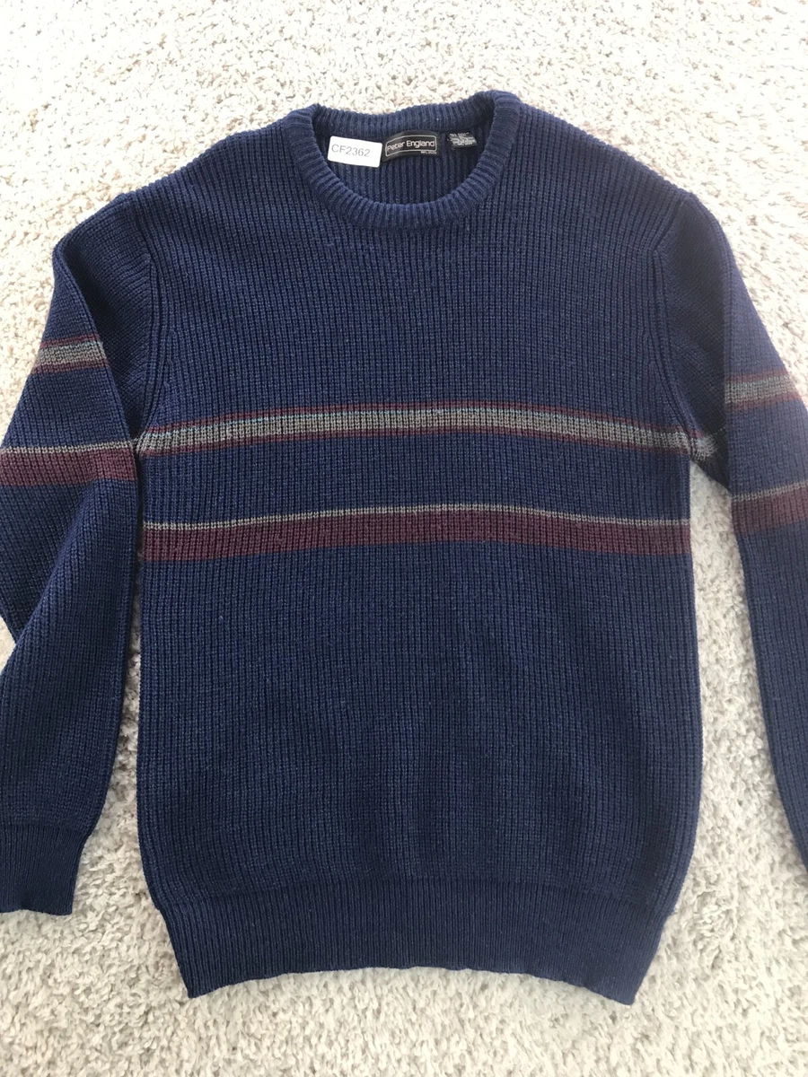 Peter England Pullover mens sweater adult Extra Large XL crew neck navy  blue | eBay
