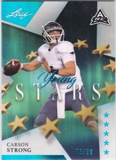 2021 Leaf Young Stars Platinum #10 Carson Strong - Nevada Rookie ARC 76/99