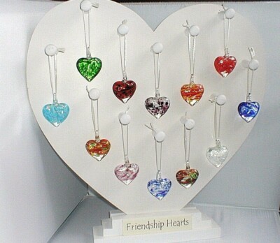 GLAS FREUNDSCHAFTSHERZEN, Farbe wählbar, Handarbeit, tolles Geschenk, zum Aufhängen.  