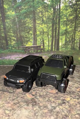 Lot Of 2 Hot Wheels Premium Toyota FJ Land Cruiser & Tundra Pickup NLFFP 1:64 DC