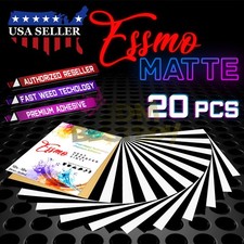 20pcs Black White Matte HTV Bundle Heat Transfer Vinyl 12"x10" T-Shirt Cricut