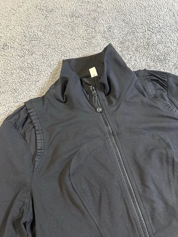 Chaqueta negra manga larga Lululemon Define para mujer talla 10 con cremallera completa Foto 3 de 4