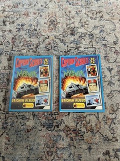 2 x Merlin's Captain Scarlet & The Mysterons Sticker Album 1 Complete 1 Empty