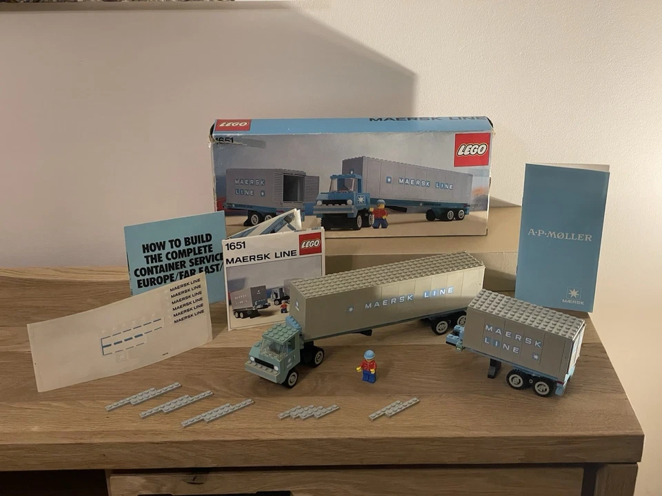 LEGO 1651-2 Maersk Line Container Truck Vintage 80s VERY RAR BOX MAERSK 1980 - Bild 2 von 4