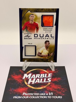 Leaf Ultimate Soccer 2022 - Cristiano Ronaldo / Pele Dual Memorabilia /25