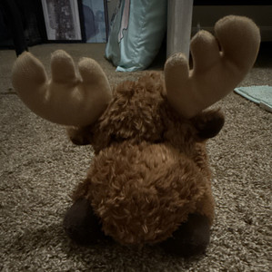 Aurora Moose Plush Stuffed Animal, Brown with Tan Antlers, Small (6-14 in)