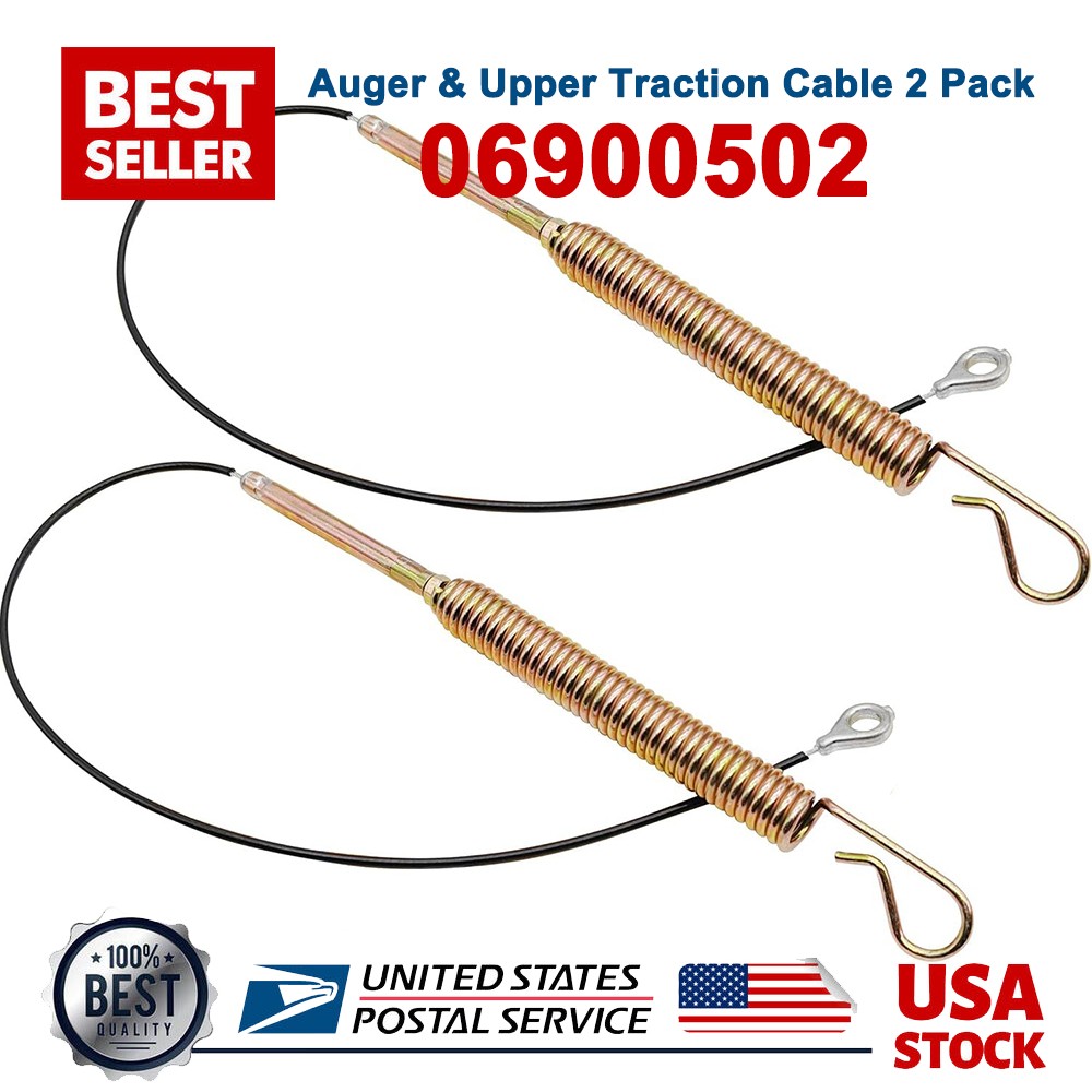 2 Pack 06900502 Auger & Upper Traction Cable Fits Ariens 921