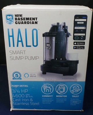 Wayne Basement Guardian Halo 3/4 HP 5520 gph Stainless Smart Pump WIFI BRAND NEW