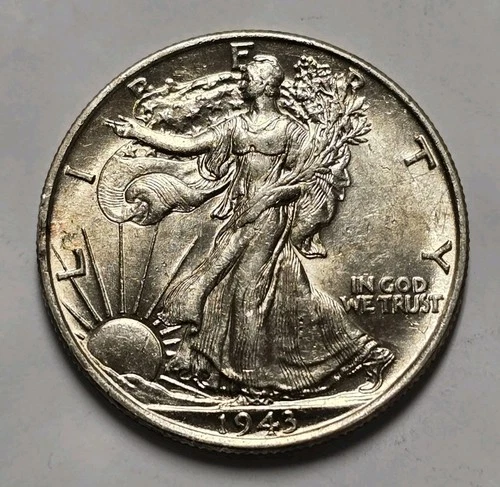 1943 Walking Liberty Half Dollar BU