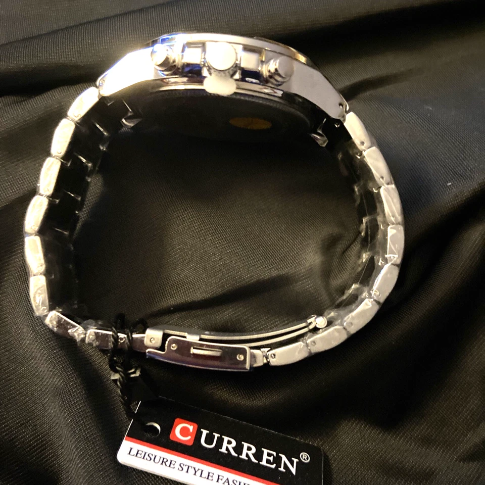 CURREN Mens Stainless Steel Quartz Movement Water Resistant Chronograph Designer - Image 4 of 4
