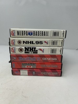 Sega Genesis Mixed  Game Lot 6x See Photos CIB LOT Sports Title GOOD CONDITION
