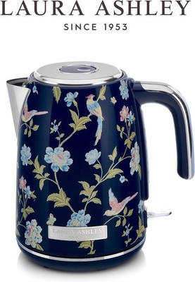 Laura Ashley Kabelloser Wasserkocher  1,7l 2200W Edelstahl  2,2 kW Schnellkochen
