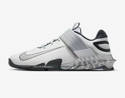 Nike Savaleos White Metallic Silver Weight Lifting Shoes FZ8664-001 Mens Sz 10.5