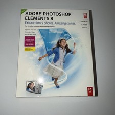 Adobe Photoshop Elements 8 Education Photo Editing PC Software Edit Opened Box