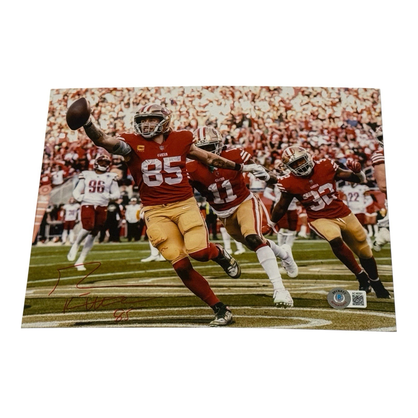 George Kittle Signed Autographed 8x10 Photo San Francisco 49ers Beckett BAS COA