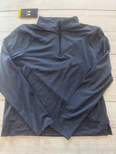Under Armour Pullover Womens Medium Dark Gray 1/4 Zip Long Sleeve Performance