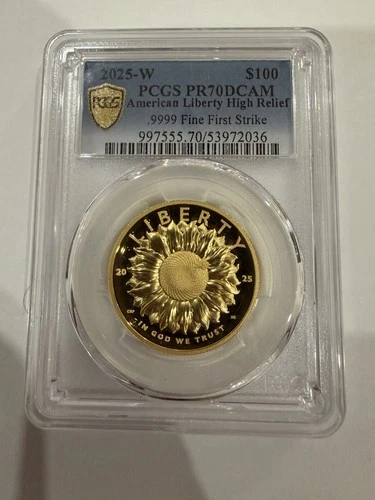 2025 W American Liberty Series High Relief Gold PCGS PR70DCAM First Strike w/OGP
