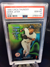 1998 CIRCA THUNDER RAVE #2 DEREK JETER #131/150 PSA 10 POP 3