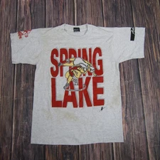 Vintage Spring Lake Shirt Mens Medium Wrestling Graphic Screen Stars 90s USA