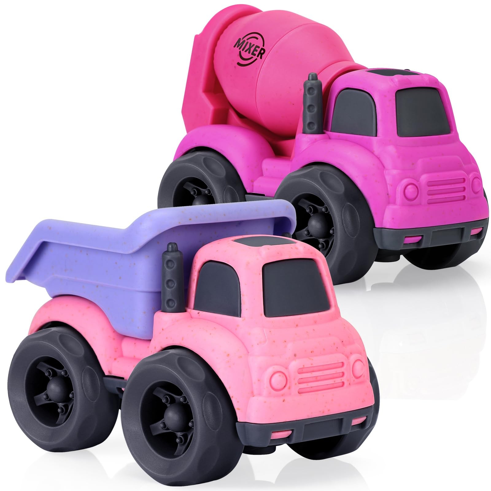 Toddler Toys for 2 Year Old Girl, Dump Truck Toys and Mixer Cement, BPA Free,...