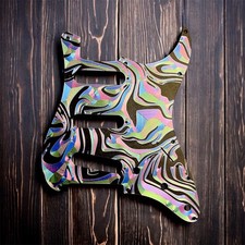 Custom 3D Printed Stratocaster Pickguard - US/MIM SSS 11 Hole, Psychedelic