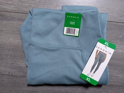 Danskin Leggings Adult X-Large Smoke Blue Contour Athletic Yoga Womens