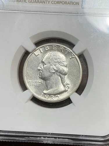 NGC AU50 1932 S WASHINGTON QUARTER BRIGHT WITH NICE LUSTER