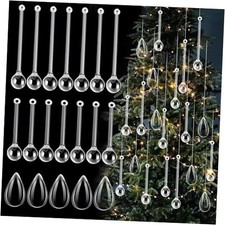 Pcs Christmas Crystal Teardrop Ornaments Christmas Acrylic Raindrop 50