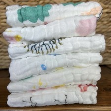 Ultra Soft 100 Organic Cotton 6 Layer Muslin Baby Washcloths Set of 4