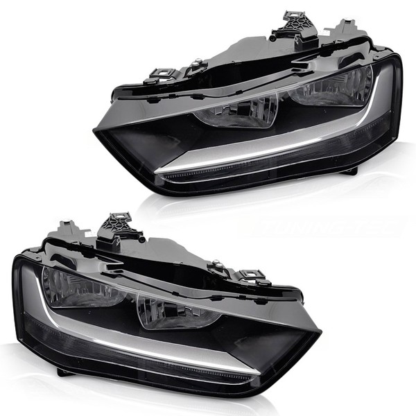 Scheinwerfer Halogen Set FüR Audi A4 B8 8K Bj. 11-15 Stellmotor DRL H7 TYC-image