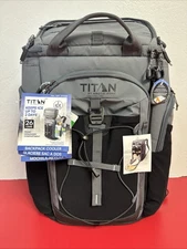 Titan 26-can Backpack Cooler, Black, 5 Compartments, NEW