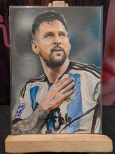Lionel Messi realistic art card sketch 1/1