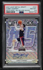 2021-22 Leaf Metal With Pick…Auto Silver Wave Corey Kispert PSA 8.5 Auto 8d2