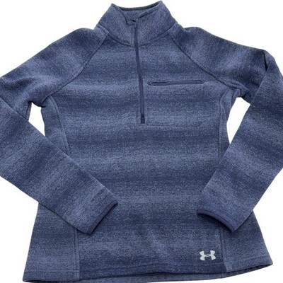 Under Armour Pullover Womens Small Blue Storm Quarter Zip Sweater Fleece Active