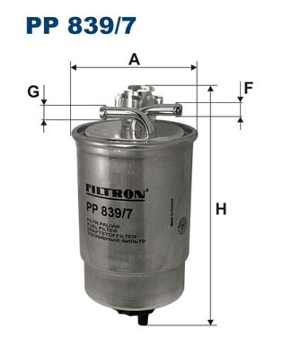 PP 839/7 FILTRON fuel filter for SEAT,VW