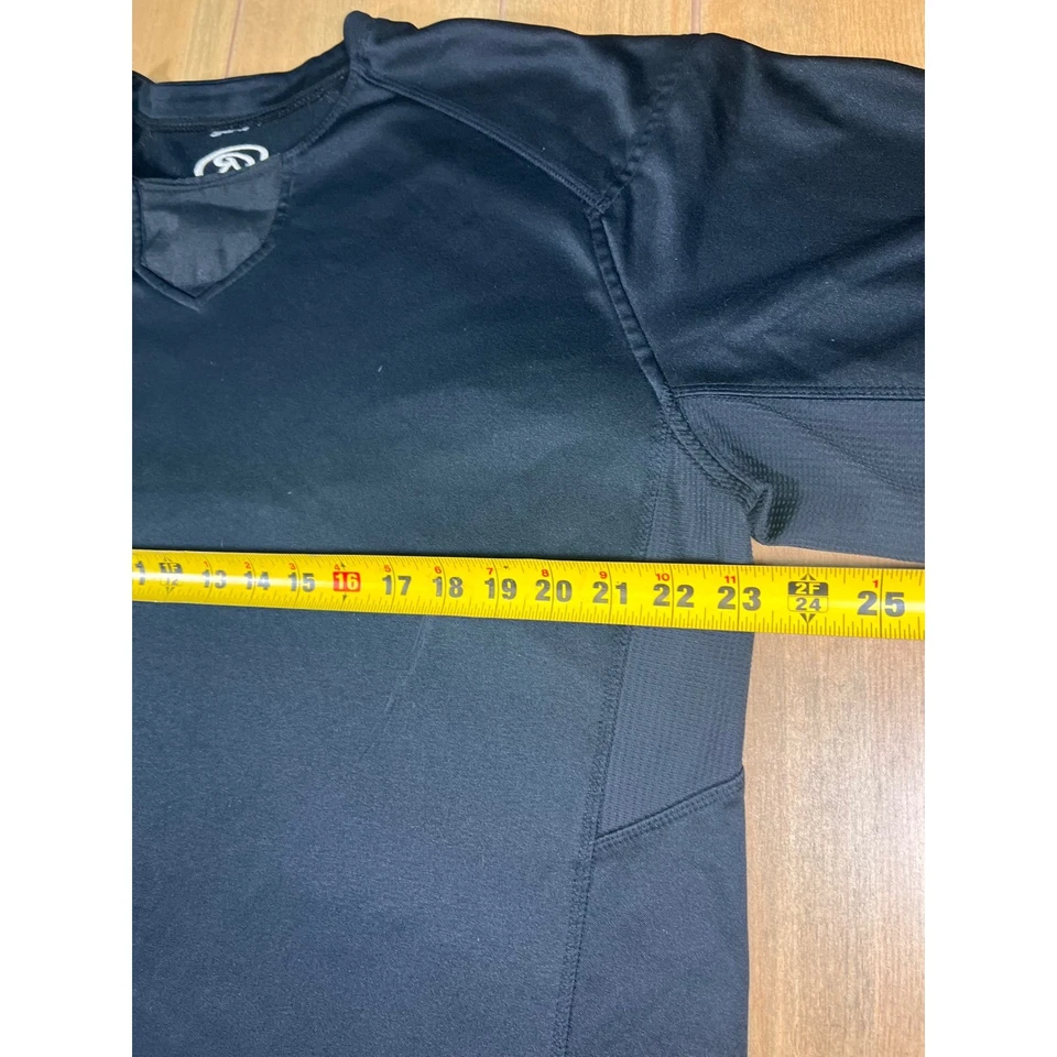Camisa Atlética Rawlings Para Hombre Negra Manga Larga Rendimiento Top XL Béisbol Otoño Foto 4 de 4
