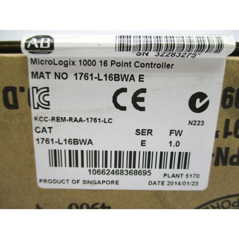 NEW ALLEN BRADLEY 1761-L16BWA F/W 1.0 1761L16BWA US Free Tax - Image 4 of 4