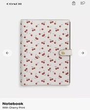 Coach Notebook Cover White Cherry