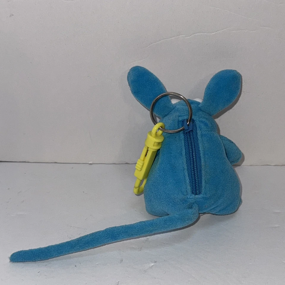 Bear In The Big Blue House Tutter Mouse Plush 4” VTG keychain 1999 Jim Henson - Image 3 of 4