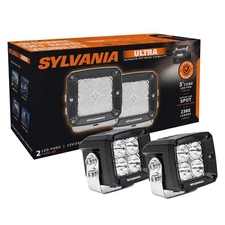 NEW - SYLVANIA 3" Ultra Cube LED Pod Lights 2360 Lumens 4 OSRAM LEDs 12V/24V
