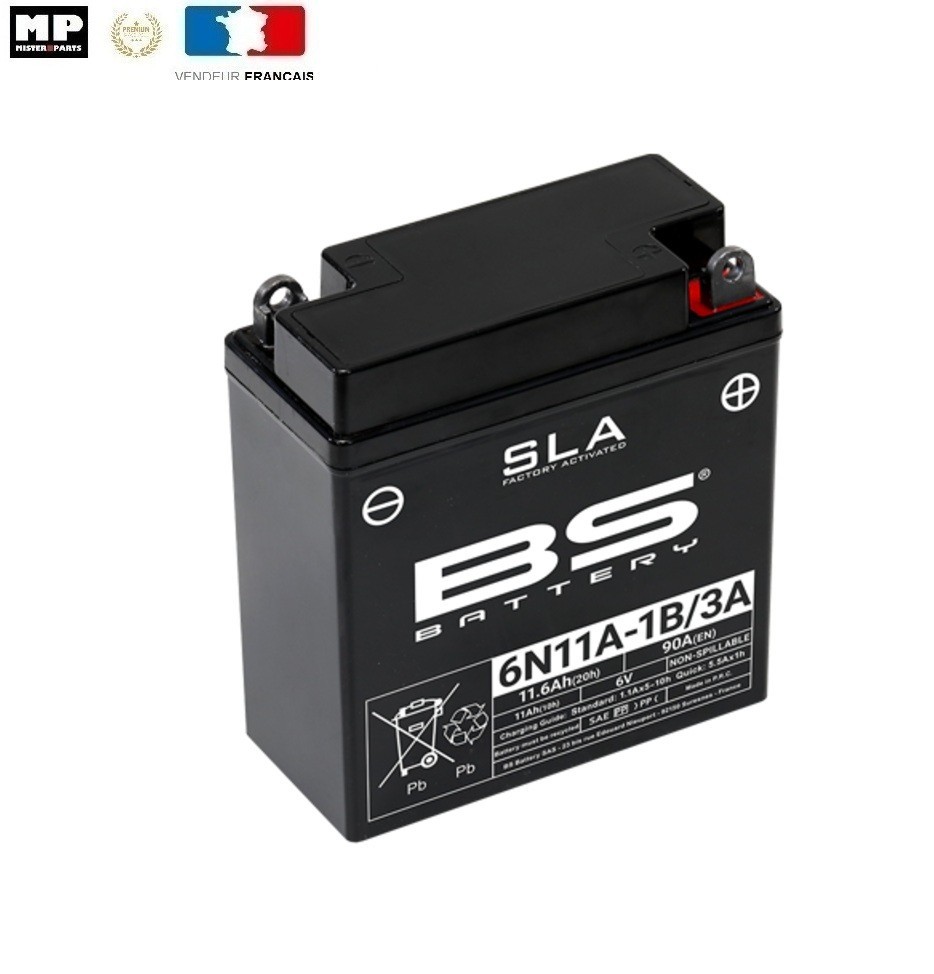 Batterie Moto GEL 6N11A-1B 6V 11Ah Simson S51 B2 1980-1989