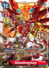 ShineGreymon BT4-020 R Great Legend Digimon TCG