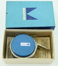 Vintage Automatic Trout Fly Martin Fishing Reel - Model No.8 Box Paperwork