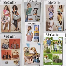 UNCUT! U-PICK! Sewing Patterns Bag Purse Tote Travel Case Makeup Bags Simplicity