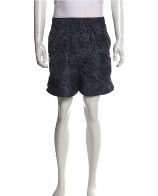 Stampd Animal Print Swim Trunks   Blue   Men s Size M   Zip Pockets