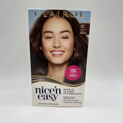 Clairol Nice'n Easy Permanent Hair Dye 5C Medium Cool Brown 1 Pack
