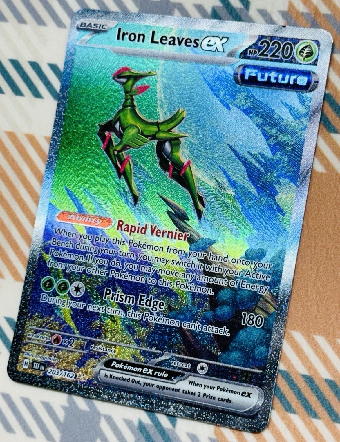 Iron Leaves ex 203/162 Special Illustration Pokemon Temporal Forces NM
