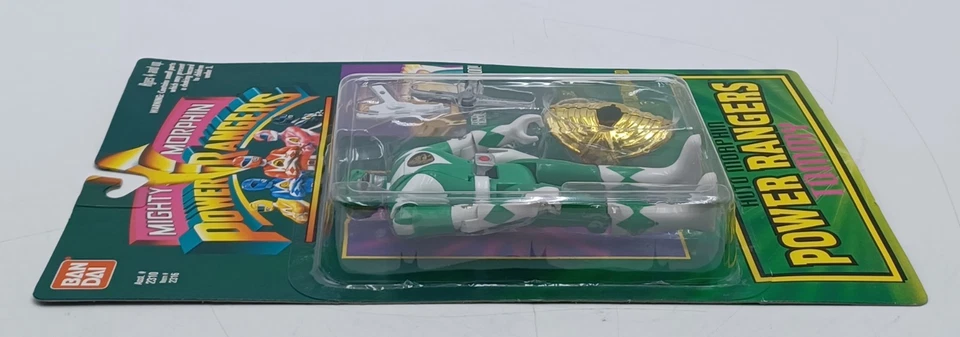 1994 Bandai Power Rangers Auto Morphin Flip Head Green Ranger Tommy Figur / MisB - Bild 4 von 4